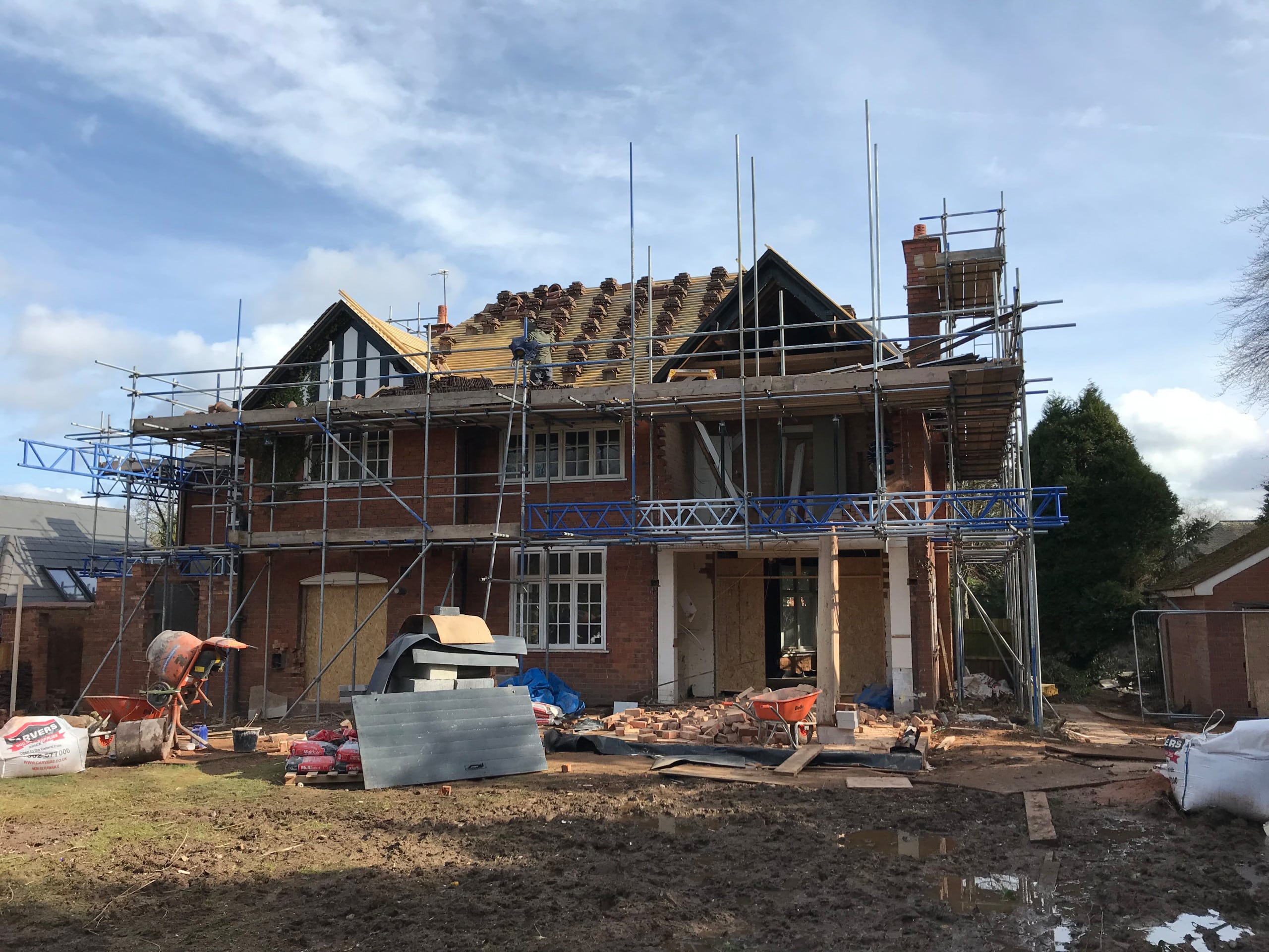 large scale house renovation in Harborne